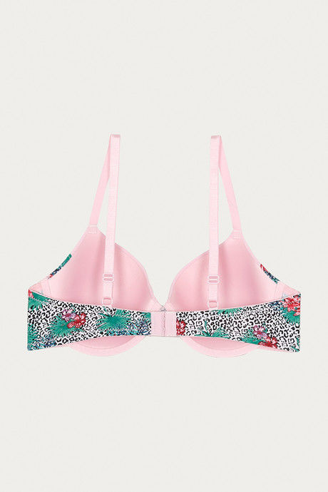 Zivame Floral Padded Wired 3/4th Coverage T-Shirt Bra - Contemporary Animal — image 8