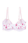 Zivame Cotton Fresh Polkas n Petunias Padded Underwired T-Shirt Bra- Baby Pink — thumbnail 6