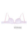 Zivame Cotton Fresh Polkas n Petunias Padded Underwired T-Shirt Bra- Baby Pink — thumbnail 7