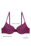 Zivame Padded Wired Medium Coverage T-Shirt Bra-Plum — thumbnail 5