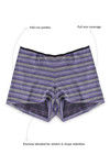 Zivame Soft Cotton Mid Waist Boyshort Panty- Purple Chevron Print — thumbnail 5