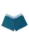 Zivame Super Soft Lace Kissed Boyshort Panty- Teal Floral Lace — thumbnail 6