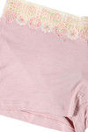 Zivame Soft Cotton Lace Kissed Boyshort Panty- Pink Floral Lace — thumbnail 7