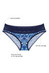 Zivame Super Soft Lace Kissed Hipster Panty- Blue Batik — thumbnail 4