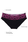 Zivame Super Soft Lace Kissed Hipster Panty- Black N Pink Geo — thumbnail 4