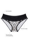 Zivame Soft Cotton Lace Kissed Hipster Panty- Black Camouflage — thumbnail 5
