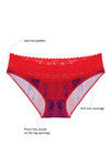 Zivame Super Soft Lace Kissed Hipster Panty- Red Tie n Dye — thumbnail 5