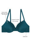 Zivame Zodiac Collection Padded Wired 3/4th Coverage T-Shirt Bra-Green — thumbnail 7