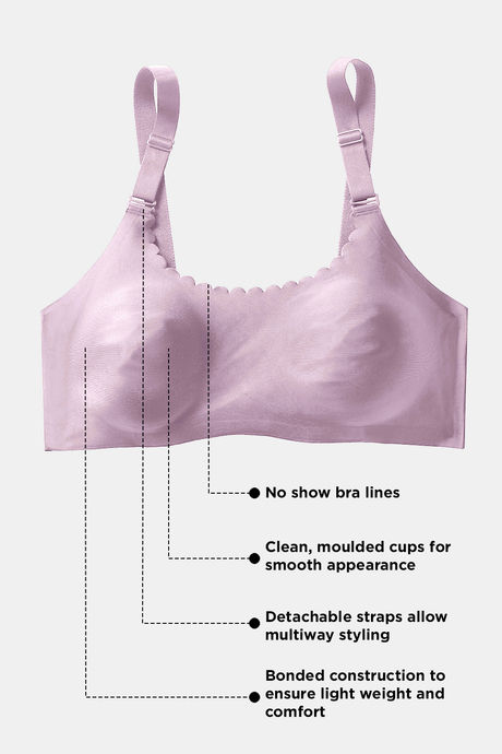 Zivame Miracle Double Layered Non Wired Full Coverage T-Shirt Bra - Elderberry — image 6