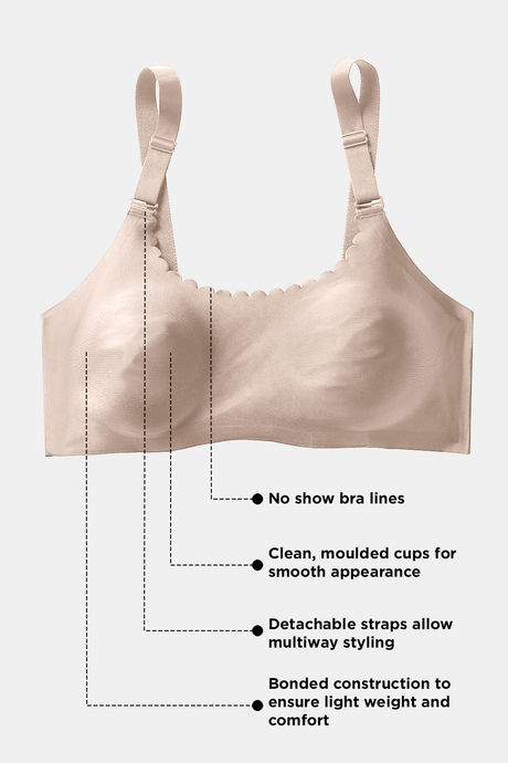 

Zivame Wirefree Non Padded Miracle Bra Skin, Skins