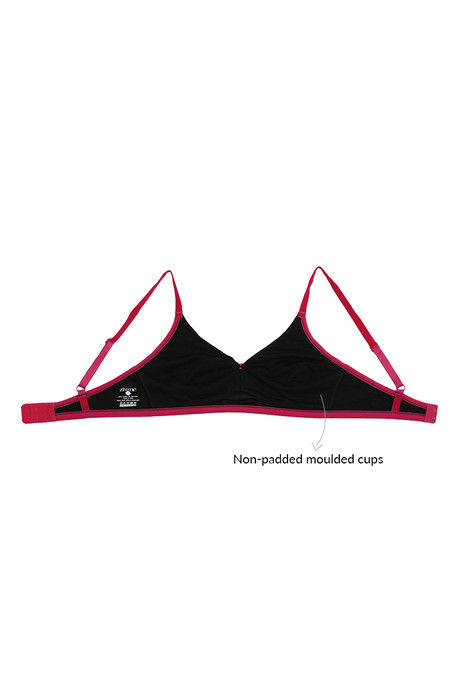 Zivame Basics Double Layered Non Wired Medium Coverage Lace Bra-Jet Black — image 7