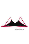 Zivame Basics Double Layered Non Wired Medium Coverage Lace Bra-Jet Black — thumbnail 7