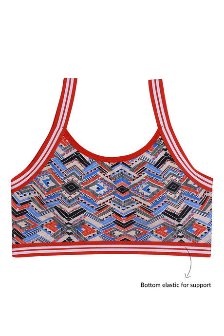 Zivame Whimsical Double Layered Non Wired 3/4th Coverage Bralette -Chevron Print — image 6