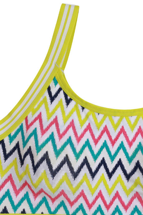 Zivame Whimsical Double Layered Non Wired Medium Coverage Bralette -Multi Chevron Print — image 7
