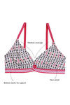 Zivame Whimsical Double Layered Non Wired Medium Coverage Bra-Aztec Print — thumbnail 5