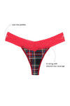 Zivame Ultra Soft Lace Embrace Low Rise Thong- Tartan — thumbnail 5