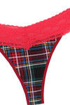 Zivame Ultra Soft Lace Embrace Low Rise Thong- Tartan — thumbnail 7