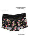 Zivame All Lace Emblishment Mid Waist Boyshorts - Black — thumbnail 5
