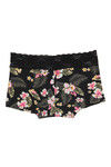 Zivame All Lace Emblishment Mid Waist Boyshorts - Black — thumbnail 6