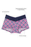Zivame All Lace Emblishment Mid Waist Boyshorts- Pink Abstract  — thumbnail 5