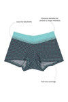 Zivame All Lace Emblishment Mid Waist Boyshorts- Blue Floral Print — thumbnail 5