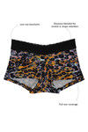 Zivame All Lace Emblishment Mid Waist Boyshorts- Orange N Black Tiger Print — thumbnail 5