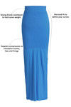 Zivame Medium Control Mermaid Saree Shapewear With Flare™- Blue — thumbnail 6