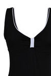Zivame Super Smooth Scooped Neck Swimsuit - Black White — thumbnail 8