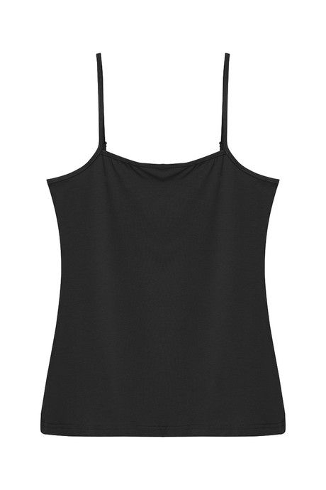 

Zivame Basic Square Neck Camisole Black, Blacks