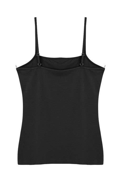 Zivame Knit Cotton Camisole - Black — image 8