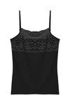 Zivame High Neck Lacy Camisole- Black — thumbnail 5