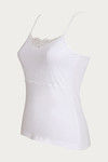 Zivame High Neck Lacy Camisole- White — thumbnail 9