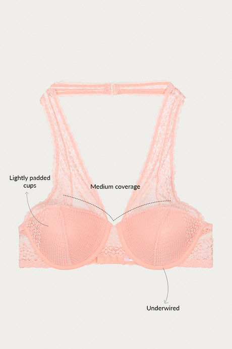 Zivame Moroccan Lace Padded Wired Medium Coverage Bralette - Apricot Blush — image 7