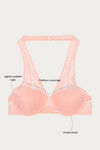 Zivame Moroccan Lace Padded Wired Medium Coverage Bralette - Apricot Blush — thumbnail 7