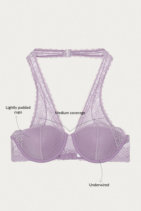 Zivame Moroccan Lace Padded Wired Medium Coverage Bralette - Valerian — image 7