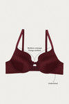 Zivame Moroccan Lace Push Up Wired Medium Coverage Bra-Zinfandel — thumbnail 7