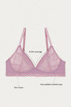 Zivame Moroccan Lace Double Layered Non Wired 3/4th Coverage Lace Bra - Valerian — thumbnail 5