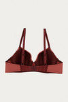 Zivame Moroccan Lace Padded Wired 3/4th Coverage T-Shirt Bra - Dusty Cedar — thumbnail 8