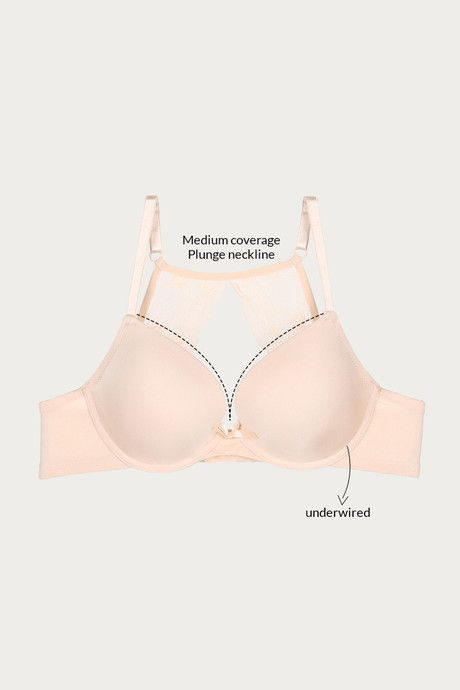 

Zivame Underwired T Shirt Bra Skin, Skins