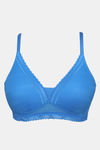 Zivame Bohemian Magic Padded Non Wired 3/4th Coverage Lace Bra - French Blue — thumbnail 5
