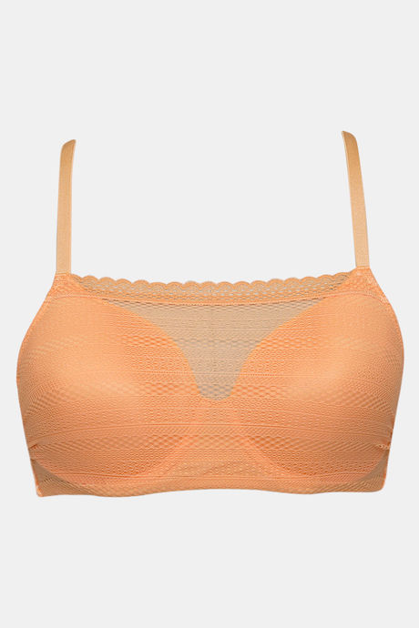 Zivame Bohemian Magic Padded Wired 3/4th Coverage Cami Bra - Cantaloupe — image 5