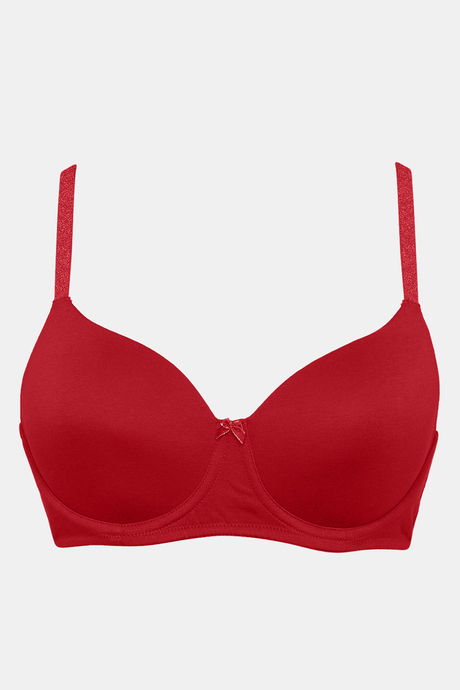 Zivame Ornate Glitz Padded Wired 3/4th Coverage T-Shirt Bra - Cerise — image 5