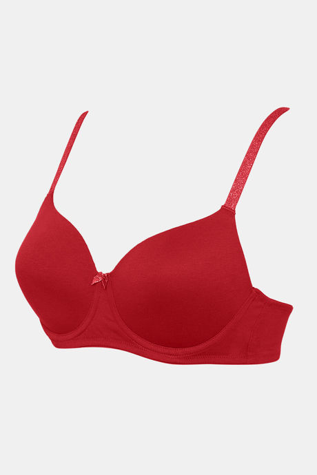 Zivame Ornate Glitz Padded Wired 3/4th Coverage T-Shirt Bra - Cerise — image 7