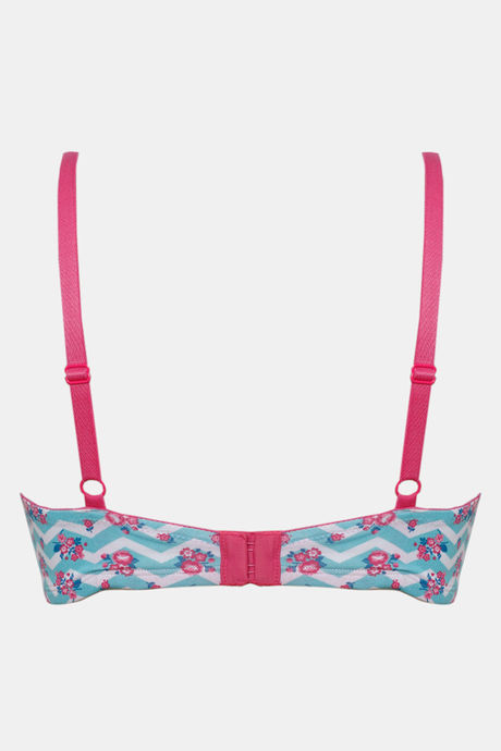 Zivame Whimsical Padded Wired 3/4th Coverage T-Shirt Bra - Floral Chevron Print — image 6