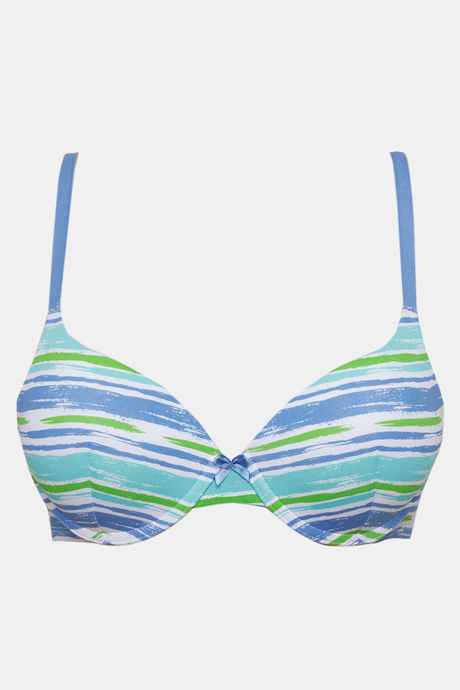 Zivame Whimsical Padded Wired 3/4th Coverage T-Shirt Bra - Stripe Print — image 5