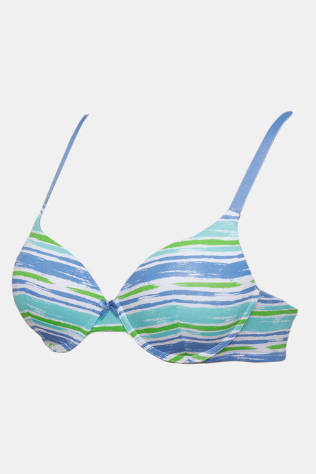 Zivame Whimsical Padded Wired 3/4th Coverage T-Shirt Bra - Stripe Print — image 7
