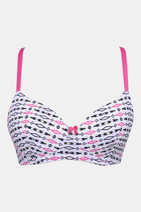 Zivame Whimsical Print Padded Non Wired 3/4th Coverage T-Shirt Bra - Aztec Print — image 5