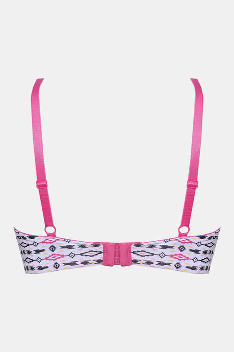 Zivame Whimsical Print Padded Non Wired 3/4th Coverage T-Shirt Bra - Aztec Print — image 6