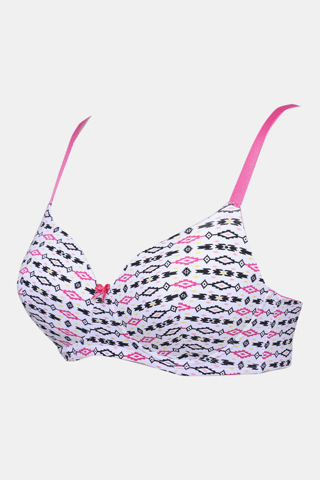 Zivame Whimsical Print Padded Non Wired 3/4th Coverage T-Shirt Bra - Aztec Print — image 7