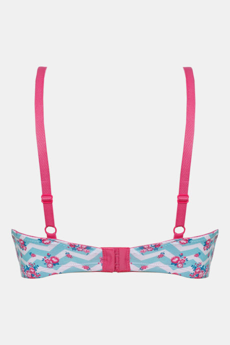 Zivame Whimsical Padded Non Wired 3/4th Coverage T-Shirt Bra - Floral Chevron Print — image 6